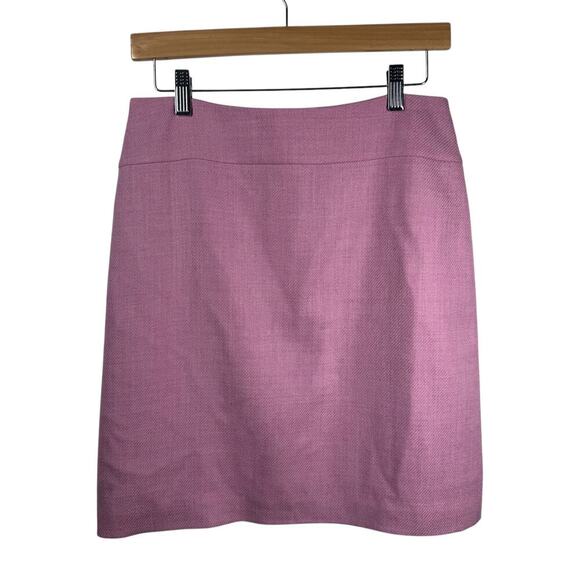 Ann Taylor LOFT Skirt Women Pink !00% Wool Lined Barbie Feminine 90s Clueless - Picture 1 of 5